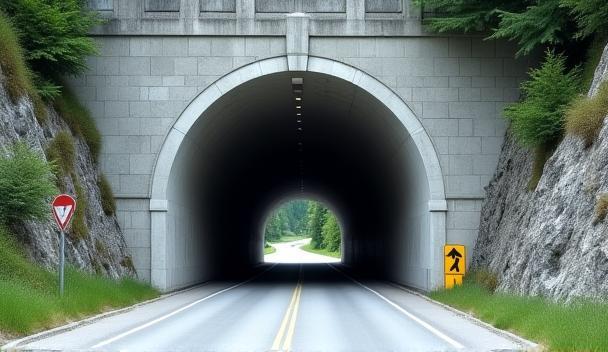 Entrance of Arlberg tunnel